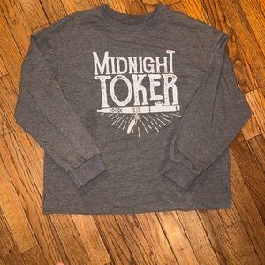 Gray Midnight Toker Graphic long sleeve shirt